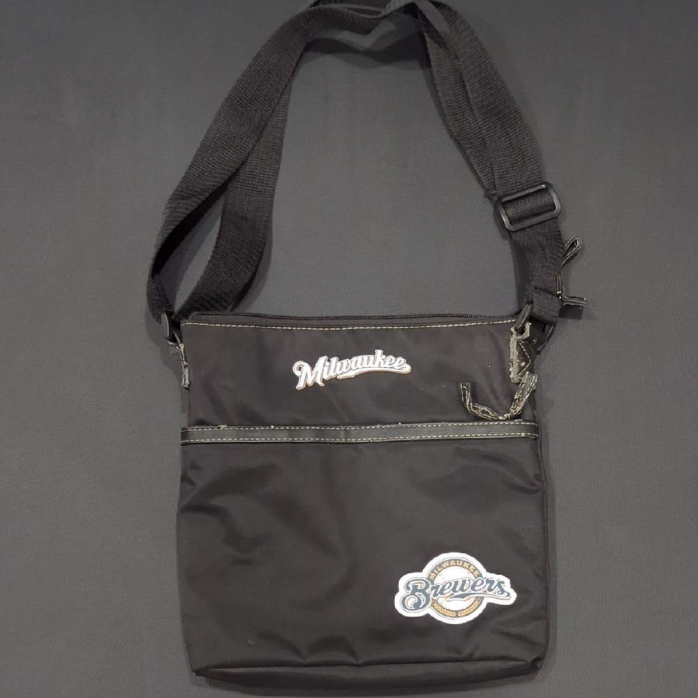 Milwaukee Brewers Black Crossbody Bag